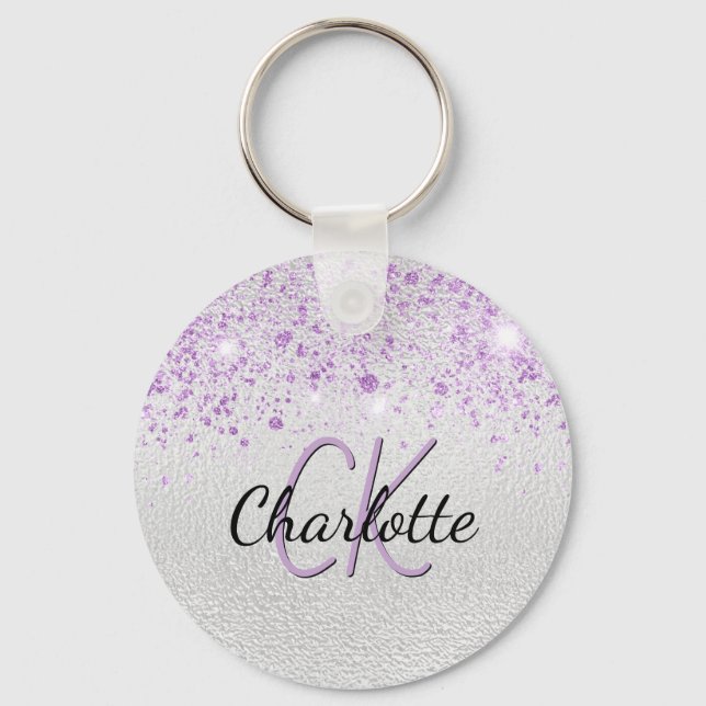 Porte-clés Monogramme personnalisé de poussière de parties sc (Recto)