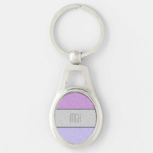 Porte-clés Monogramme personnalisé faux paillettes Bling