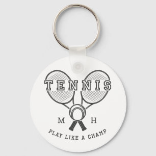 Porte-clés monogramme personnalisé porte - clés TENNIS