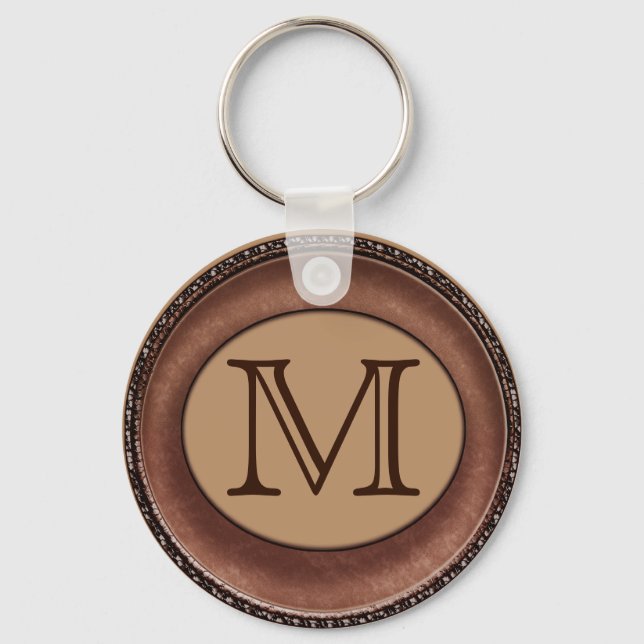 Porte-clés Monogramme Porte - clé personnalisé pour hommes (Recto)