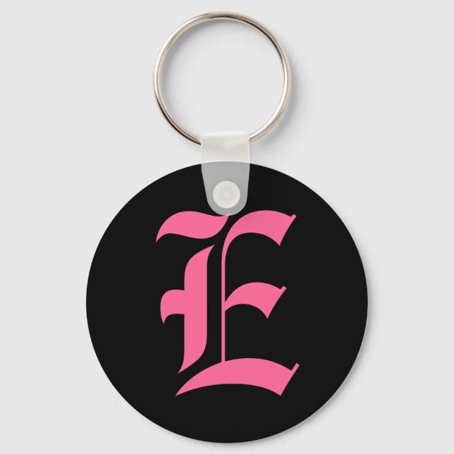 Porte-clés Monogramme rose E (Recto)