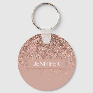 Porte-clés Monogramme Rose rose rose rose Parties scintillant