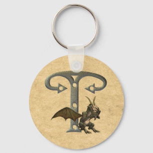 Porte-clés Monogramme T de gargouilles