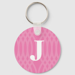 Porte-clés Monogramme tissé fleuri - lettre J