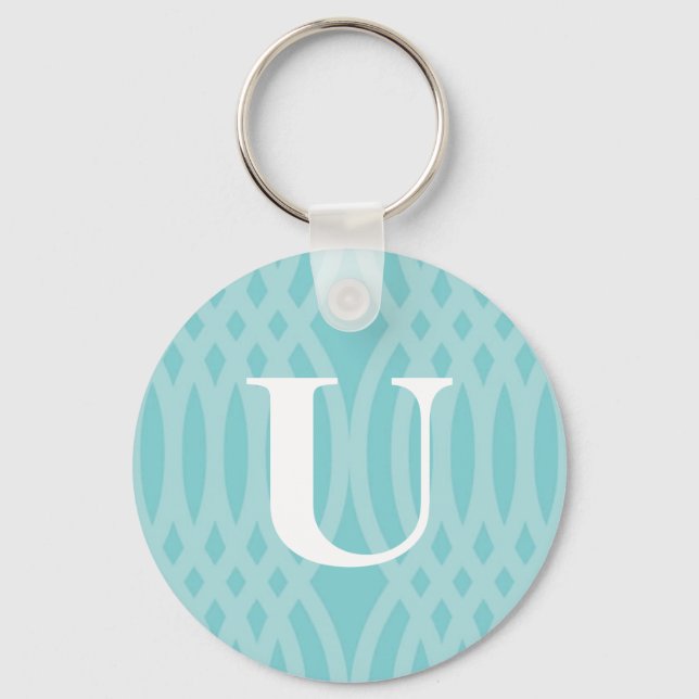 Porte-clés Monogramme tissé orné - Lettre U (Recto)