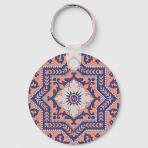 Porte-clés Monogramme transparent Porte - clé de style Azulej