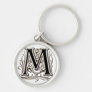 Porte-clés Monogramme vintage 'M'