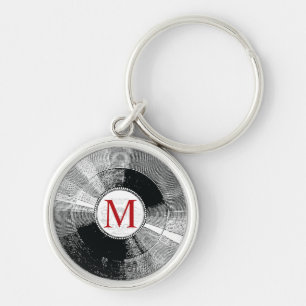 Porte-clés Monogramme Vintage Music Vinyl Record
