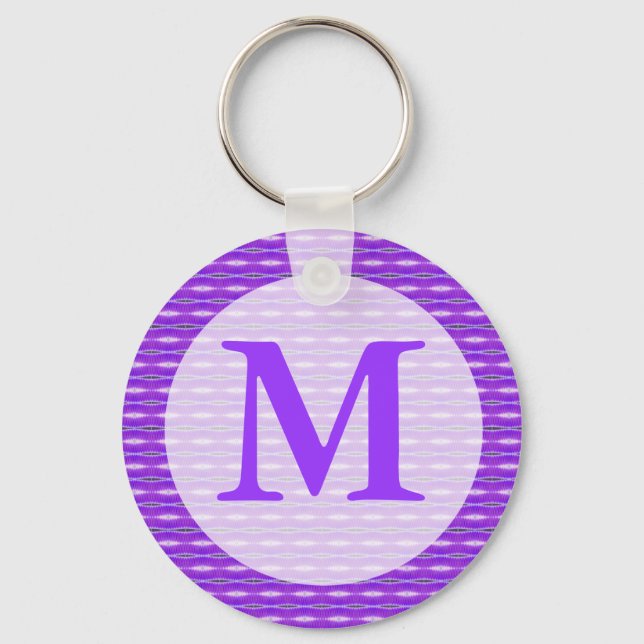 Porte-clés monogramme violet (Recto)