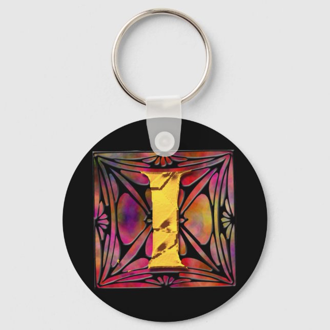 Porte-clés Monogramme : Vitre Inox (Recto)