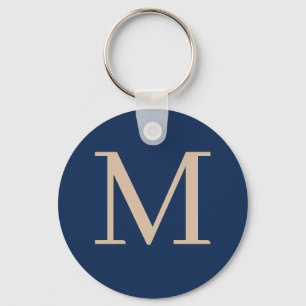 Porte-clés monogrammed initial personnalisé