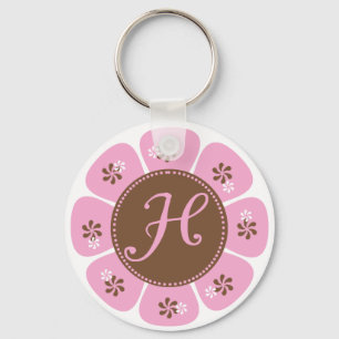 Porte-clés Monographie Brown et rose H