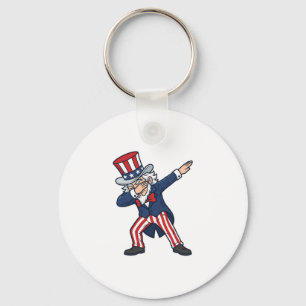 Porte-clés Monsieur patriotique Dabbing Design vectoriel vint