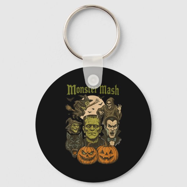 Porte-clés Monster Mash Retro Halloween Funny Monster Soky Wo (Recto)