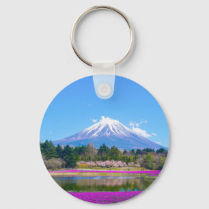 Porte-clés Mont Fuji Arbres et Fleurs
