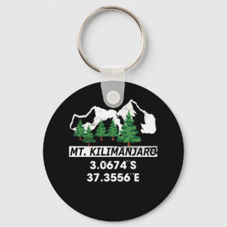 Porte-clés Mont Kilimandjaro avec coordonnées GPS
