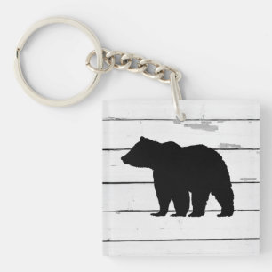 Porte-clés Montagne du navire Silhouette de l'ours