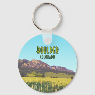 Porte-clés Montagnes Boulder Colorado Flatirons Vintage