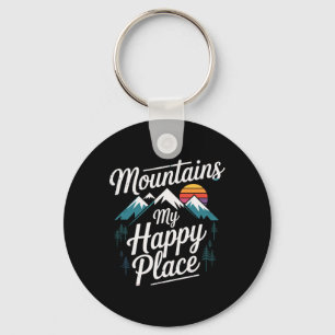 Porte-clés Montagnes Mon Lieu Heureux Sentier de Randonnée Mo