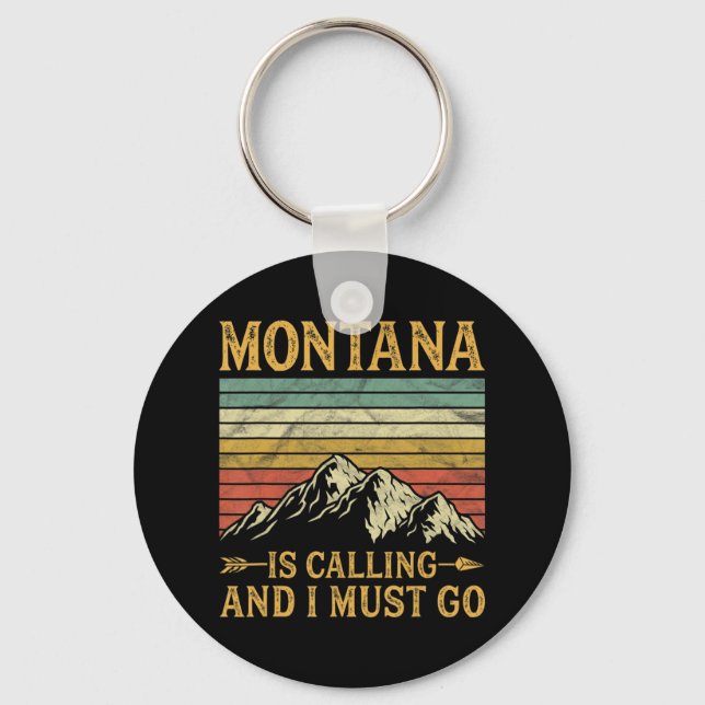 Porte-clés Montana Appelle Et Je Dois Y Aller (Recto)