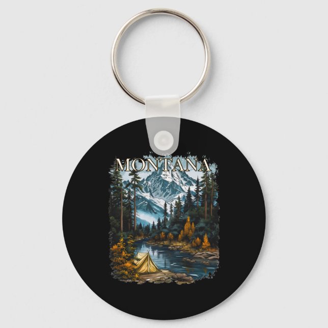 Porte-clés Montana Hiking Camping Hunting Outdoors  (Recto)