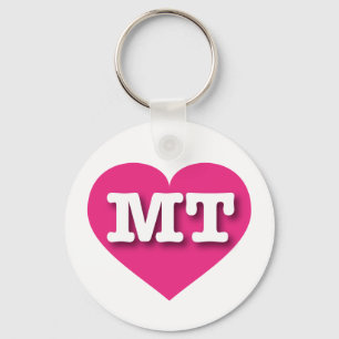 Porte-clés Montana Hot Pink Heart - J'aime MT