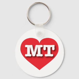 Porte-clés Montana Red Heart - J'aime MT