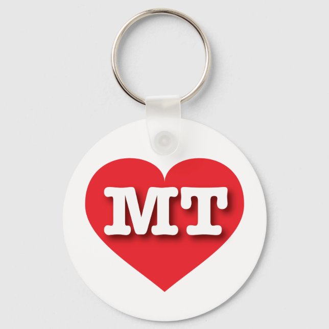 Porte-clés Montana Red Heart - J'aime MT (Recto)