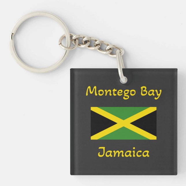 Porte-clés Montego Bay Jamaïque - Porte - clé du drapeau jama (Devant)