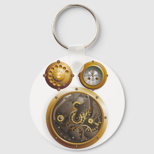 Porte-clés Montre Steampunk (Recto)