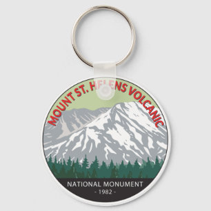Porte-clés Monument national du volcan Sainte-Hélène Vintage