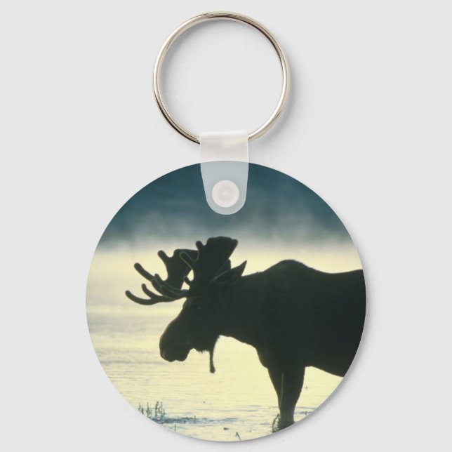 Porte-clés Moose blanche (Recto)