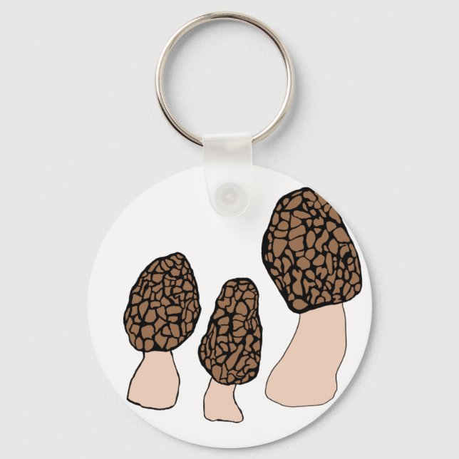 Porte-clés Morels Champignons Fun Fungi PERSONNALISER IT (Recto)