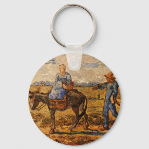 Porte-clés Morning, Peasant Couple by Vincent van Gogh