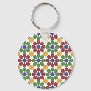Porte-clés Moroccan Tile Pattern Zellige Traditional Islamic