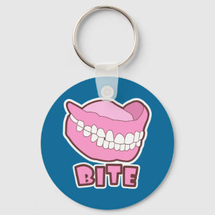 Porte-clés Morsure de dentiers de dents fausses