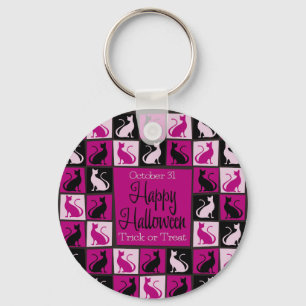 Porte-clés Mosaïque de chat d'Halloween