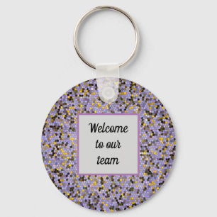 Porte-clés Mosaïque violet Mosaïque d'accueil de l'équipe d'a