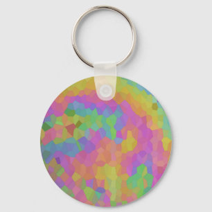 Porte-clés Mosaïques à l'huile arc-en-ciel