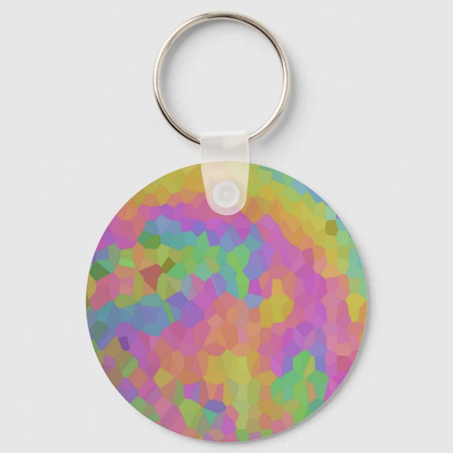 Porte-clés Mosaïques à l'huile arc-en-ciel (Recto)