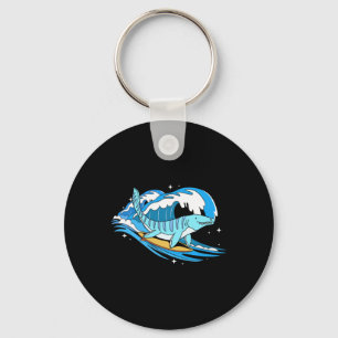 Porte-clés Mosasaure surfant Dino drôle dinosaure aquatique 