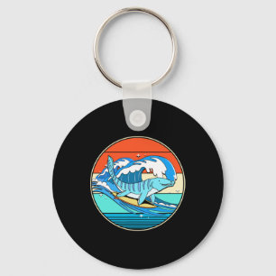 Porte-clés Mosasaure surfant Dino Rétro Dinosaure aquatique 
