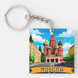 Porte-clés 🧲 Moscou Russie Mémoire de Ville
