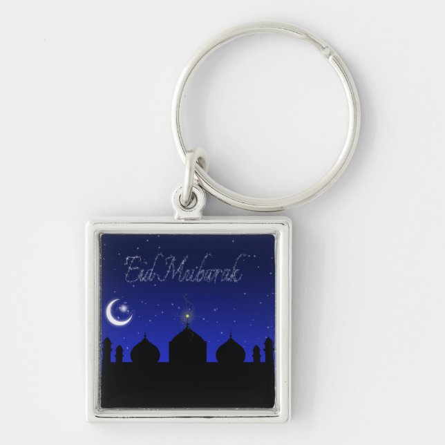 Porte-clés Mosquée des étoiles de nuit de l'Aïd Moubarak (Devant)