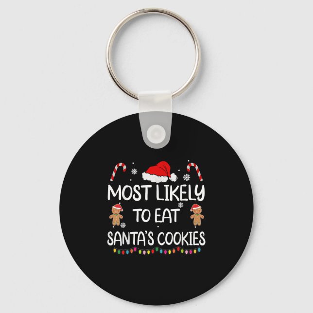 Porte-clés Most Likely To Eat Santas (Recto)