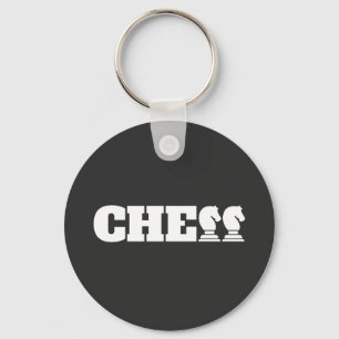 Porte-clés Mot d'échecs Chevaliers blancs Stratégie créative