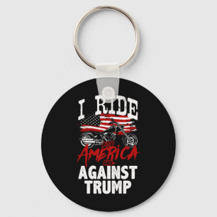 Porte-clés Motard anti Trump pro démocratie résiste contre Tr