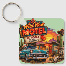 Motel Wild West Route 66 Voiture Classique Vintage