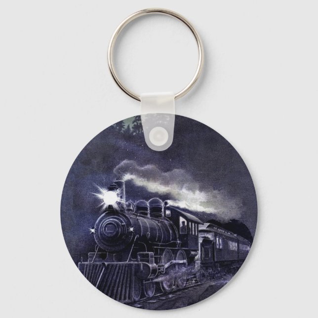 Porte-clés Moteur à vapeur magique Train victorien (Recto)