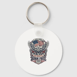 Porte-clés Moteur Aigle Patriotique Biker Route Liberté Patri